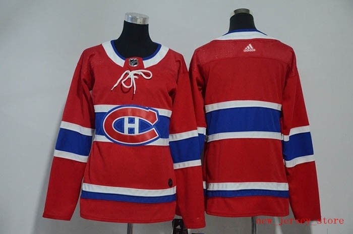 Women Montreal Canadiens Blank Red Adidas Jersey