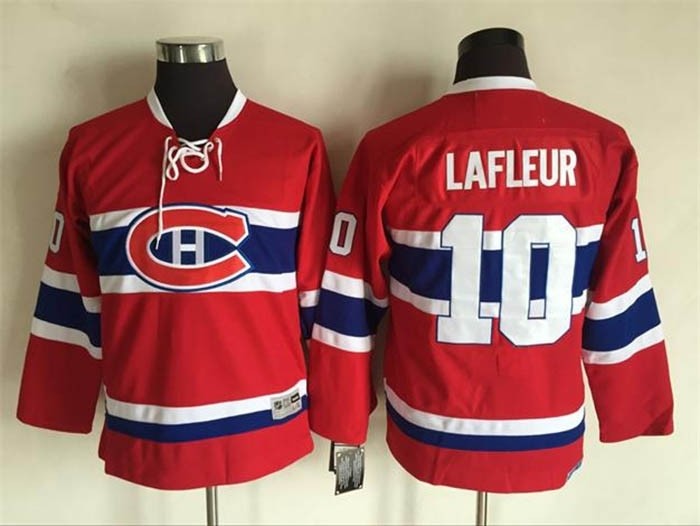 Youth Montreal Canadiens #10 Guy Lafleur 1970-71 Red Throwback CCM Jersey