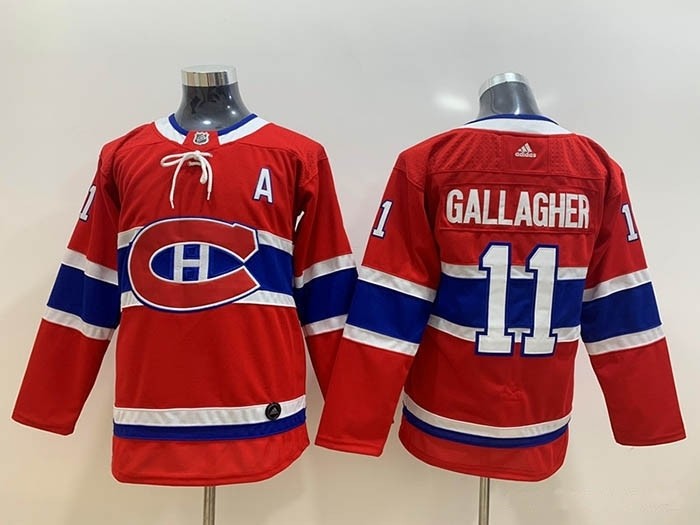 Youth Montreal Canadiens #11 Brendan Gallagher Red Adidas Jersey