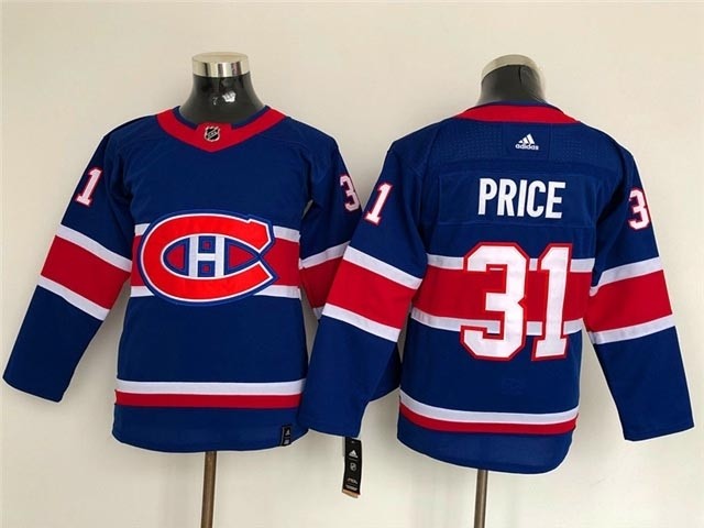 Youth Montreal Canadiens #31 Carey Price Royal Blue 2020-21 Reverse Retro Jersey