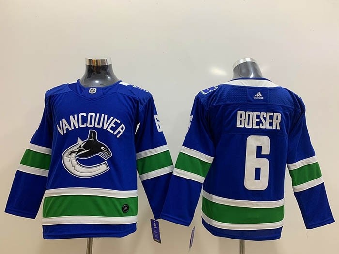 NHL Vancouver Canucks #6 Brock Boeser Blue Adidas Jersey