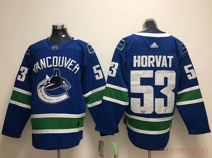 NHL Vancouver Canucks #53 Bo Horvat Blue Adidas Jersey