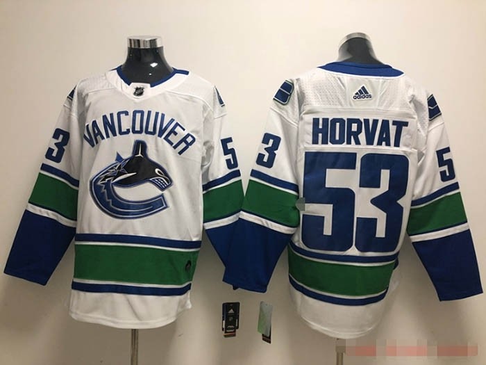 NHL Vancouver Canucks #53 Bo Horvat White Adidas Jersey