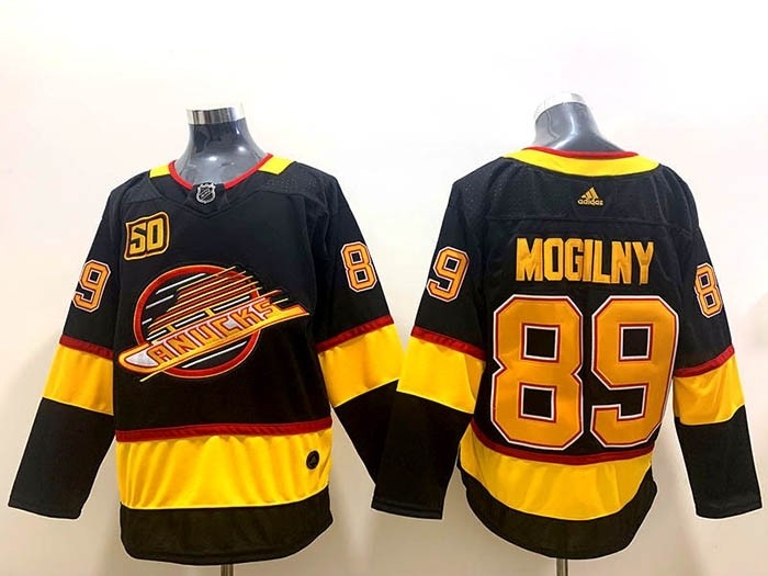 NHL Vancouver Canucks #89 Alexander Mogilny Black 50th Season Adidas Jersey