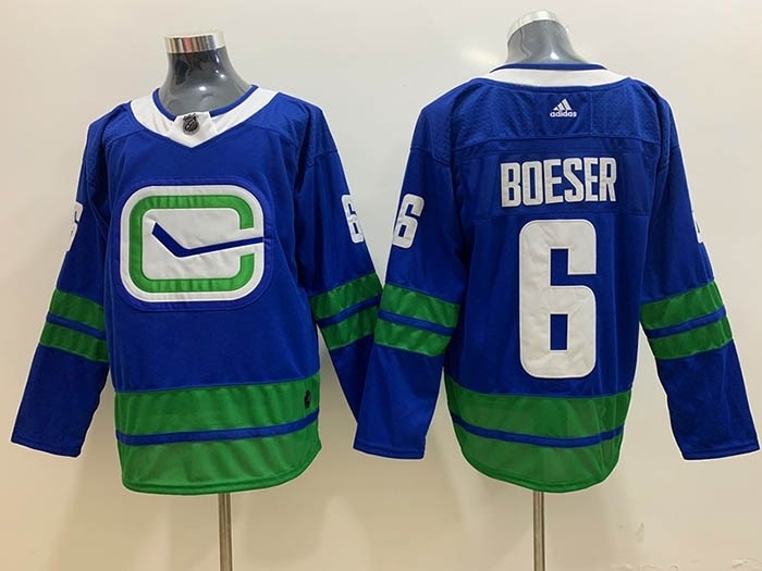 NHL Vancouver Canucks #6 Brock Boeser Blue Third Adidas Jersey