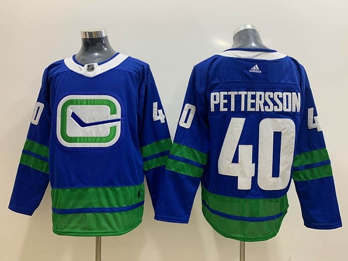 NHL Vancouver Canucks #40 Elias Pettersson Blue Third Adidas Jersey