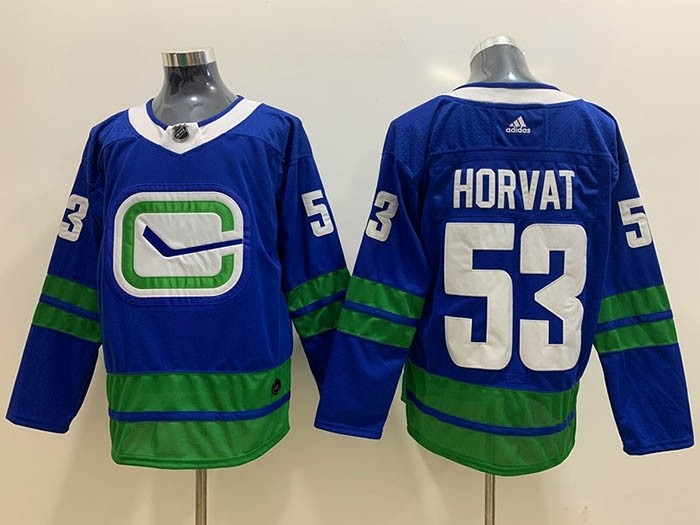 NHL Vancouver Canucks #53 Bo Horvat Blue Third Adidas Jersey