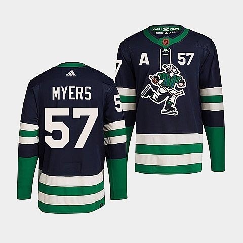 Men's Vancouver Canucks #57 Tyler Myers Navy 2022-23 Reverse Retro Stitched Jersey