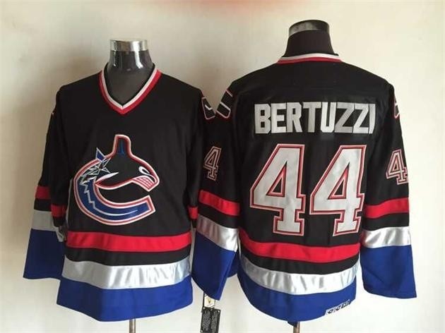 Men's Vancouver Canucks #44 Todd Bertuzzi 2003-04 Black CCM Throwback Jersey