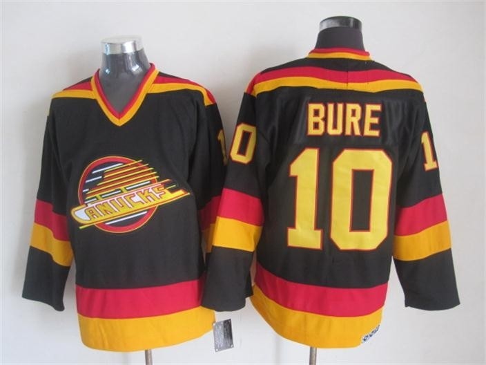 Men's Vancouver Canucks #10 Pavel Bure 1985-86 Black CCM Throwback Jersey