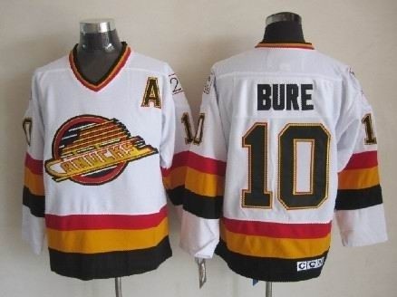 Men's Vancouver Canucks #10 Pavel Bure White Throwback CCM Jersey