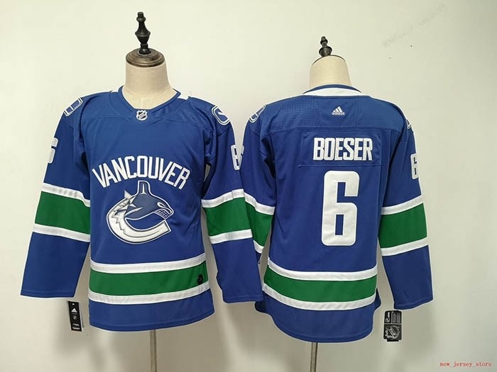 Women Vancouver Canucks #6 Brock Boeser Blue Adidas Jersey