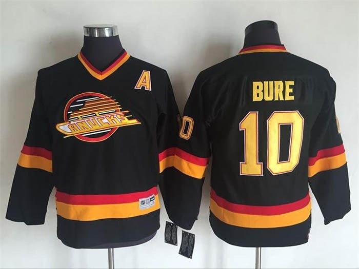 Youth Vancouver Canucks #10 Pavel Bure 1985-86 Black CCM Throwback Jersey