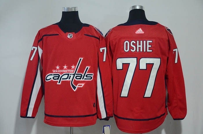 NHL Washington Capitals #77 T.J. Oshie Red Adidas Jersey