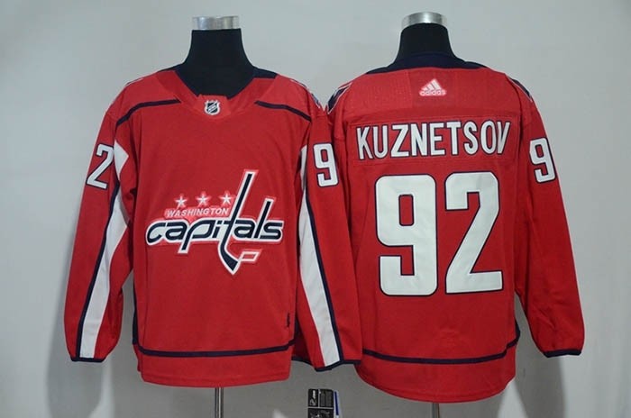 NHL Washington Capitals #92 Evgeny Kuznetsov Red Adidas Jersey