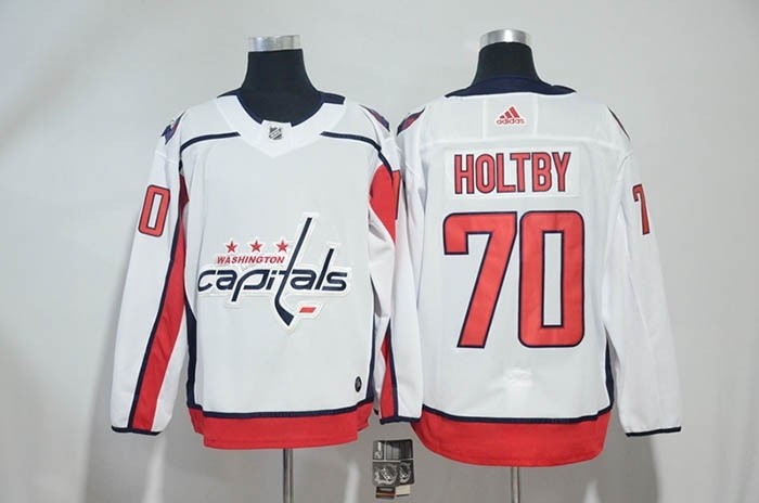 NHL Washington Capitals #70 Braden Holtby White Adidas Jersey