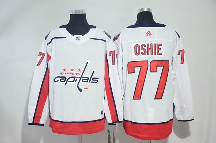 NHL Washington Capitals #77 T.J. Oshie White Adidas Jersey