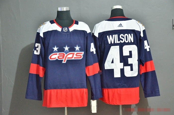 NHL Washington Capitals #43 Tom Wilson Navy 2018 Stadium Series Premier Jersey