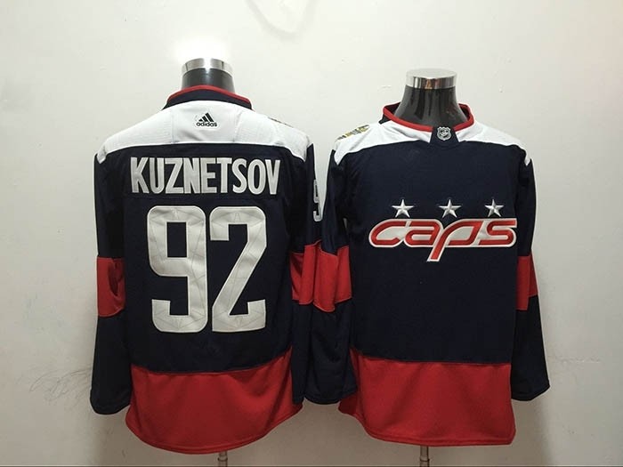 NHL Washington Capitals #92 Evgeny Kuznetsov Navy 2018 Stadium Series Premier Jersey