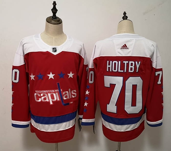 NHL Washington Capitals #70 Braden Holtby Red Third Adidas Jersey