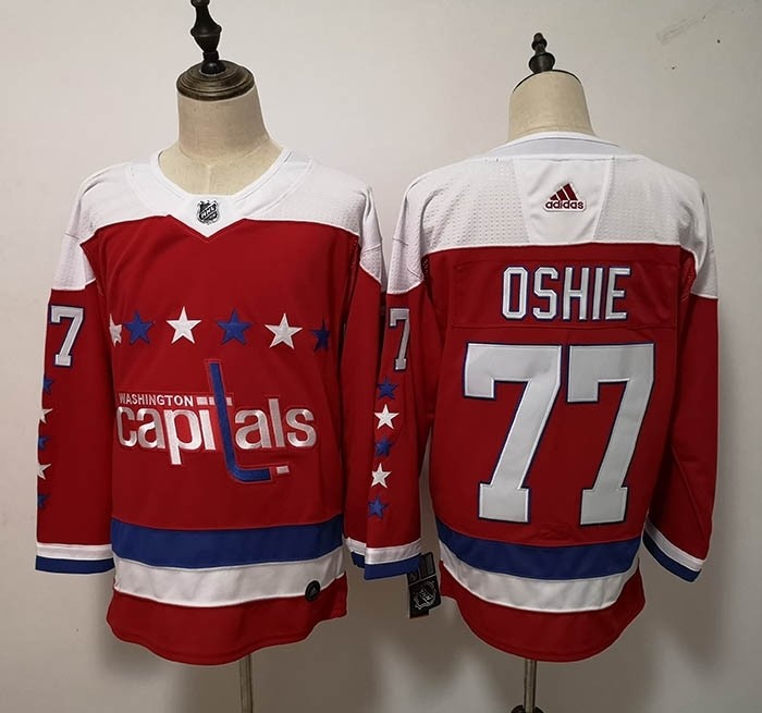 NHL Washington Capitals #77 T.J. Oshie Red Third Adidas Jersey