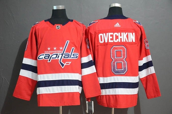 NHL Washington Capitals #8 Alex Ovechkin Red Drift Fashion Adidas Jersey