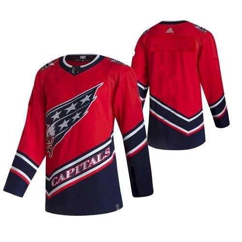 Men's Washington Capitals Team Red Custom 2021 Reverse Retro Jersey (remark name and number in comment column)