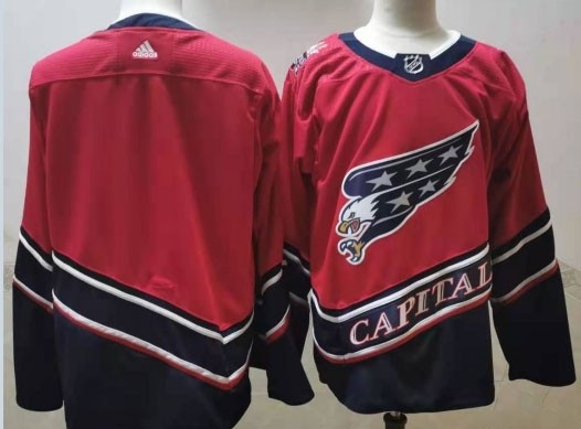 Men's Washington Capitals Blank Red 2021 Reverse Retro Jersey