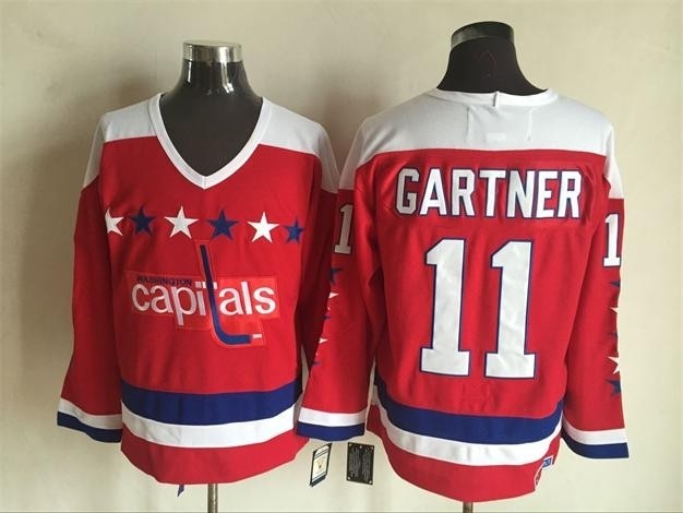 Men's Washington Capitals #11 Mike Gartner Red Throwback CCM Jersey