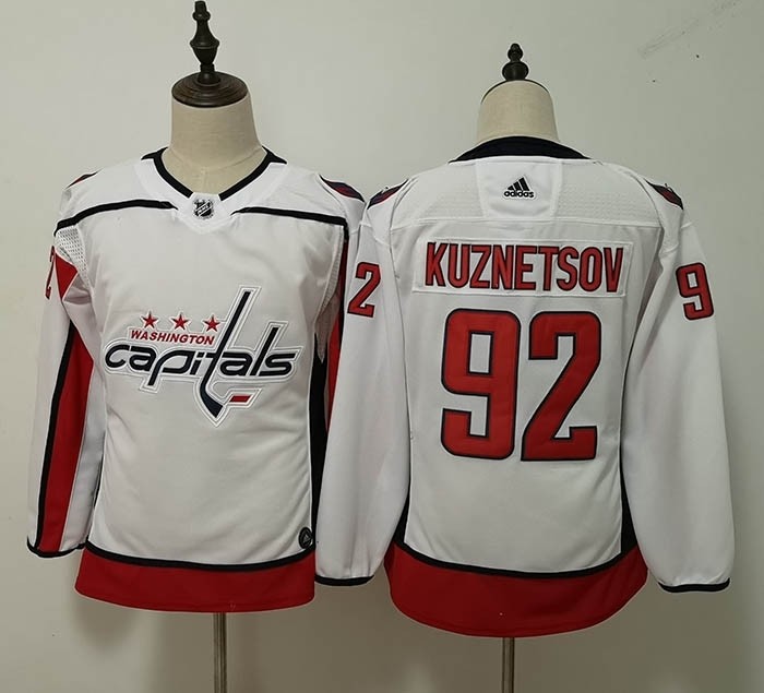 Women Washington Capitals #92 Evgeny Kuznetsov White Adidas Jersey