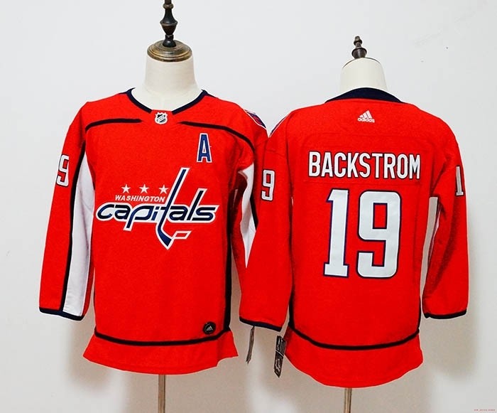 Women Washington Capitals #19 Nicklas Backstrom Red Adidas Jersey