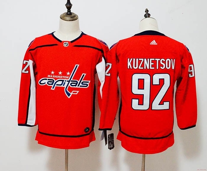 Women Washington Capitals #92 Evgeny Kuznetsov Red Adidas Jersey