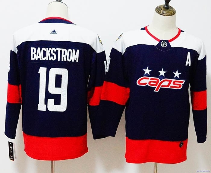 Youth Washington Capitals #19 Nicklas Backstrom Navy 2018 Stadium Series Premier Jersey