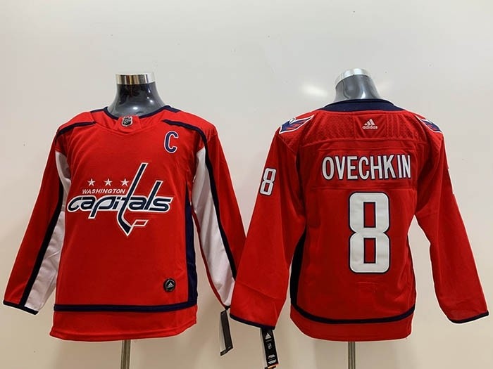 Youth Washington Capitals #8 Alex Ovechkin Red Adidas Jersey