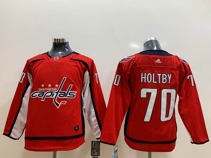 Youth Washington Capitals #70 Braden Holtby Red Adidas Jersey