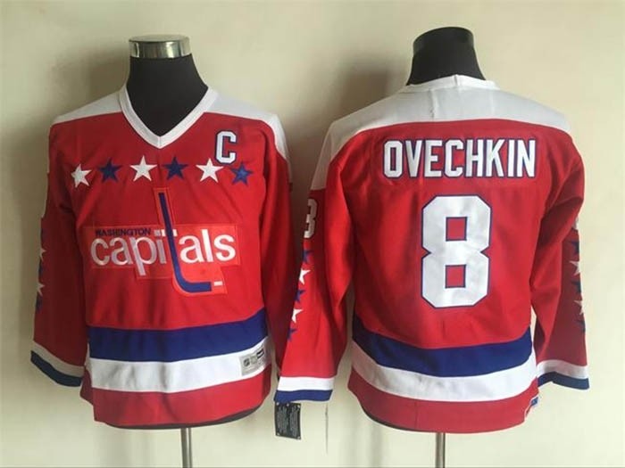 Youth Washington Capitals #8 Alex Ovechkin Red Third Adidas Jersey