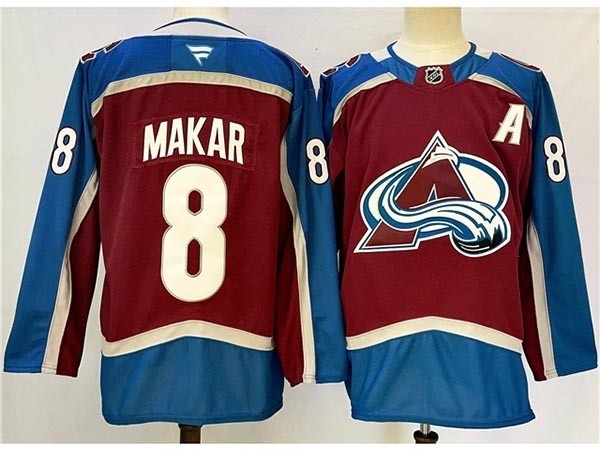 Men's Colorado Avalanche #8 Cale Makar 2024-25 Home Burgundy Jersey