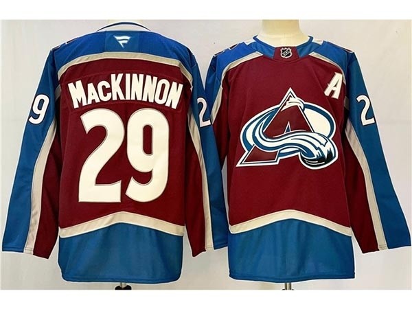 Men's Colorado Avalanche #29 Nathan MacKinnon 2024-25 Home Burgundy Jersey