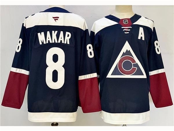 Men's Colorado Avalanche #8 Cale Makar 2024-25 Navy Alternate Jersey