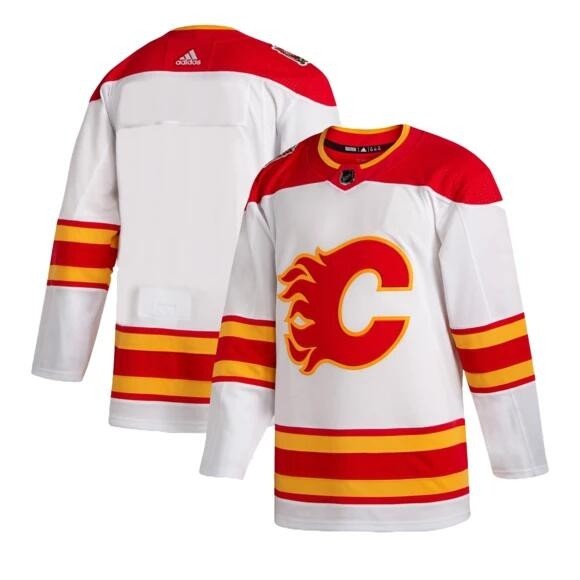 Men's Calgary Flames adidas White Alternate Authentic Custom Jersey(Name and number remark in comment column)