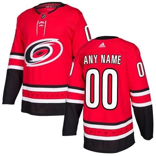 Men's Adidas Hurricanes Personalized Authentic Red Home NHL Jersey(Name and number remark in comment column)