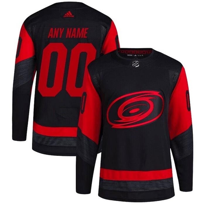 Men's Carolina Hurricanes Custom 2023 Black Red Stitched Jersey(Name and number remark in comment column)