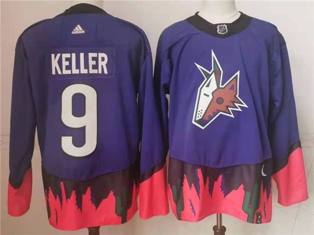 Arizona Coyotes #9 Clayton Keller Purple 2020-21 Reverse Retro Jersey