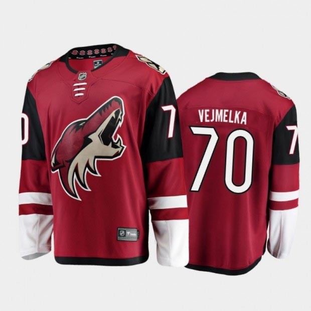 NHL Arizona Coyotes #70 Karel Vejmelka Red adidas Jersey