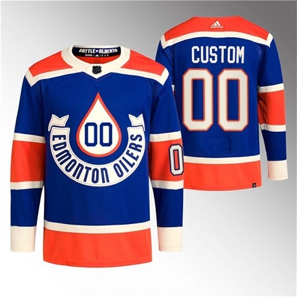 Men's Edmonton Oilers Custom 2023 Royal Heritage Classic Primegreen Stitched Jersey(Name and number remark in comment column)