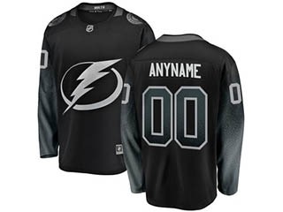 Men's Tampa Bay Lightning Fanatics Branded Black Alternate Breakaway Custom Jersey