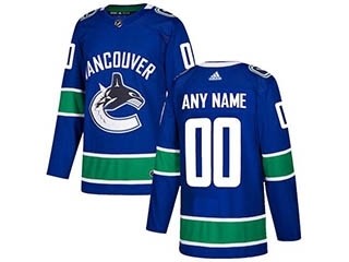 NHL Vancouver Canucks Blue Kids Customized Jersey