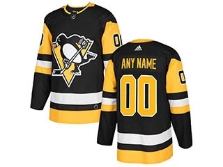 NHL Pittsburgh Penguins Adidas Black Customized Jersey