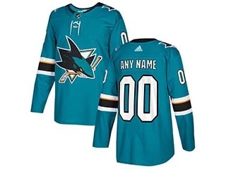 NHL San Jose Sharks Blue Adidas Customized Jersey