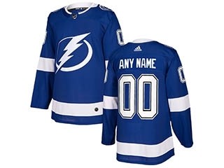 NHL Tampa Bay Lightning Adidas Blue Customized Jersey